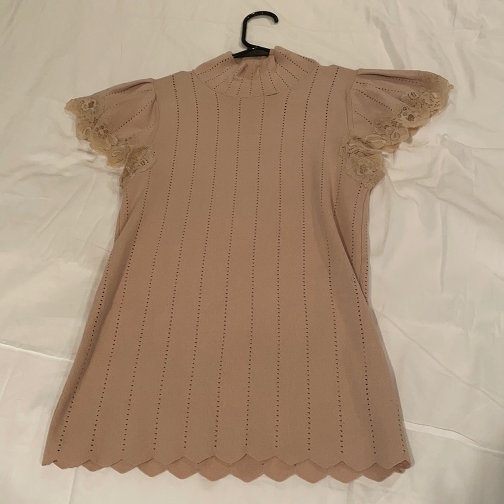 Tan/Nude Rebecca Taylor blouse
